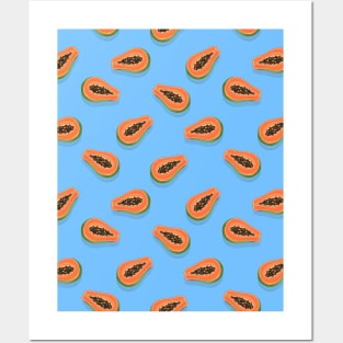 Papaya Pattern Posters and Art